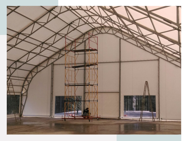 Шатровые ангары в Казани