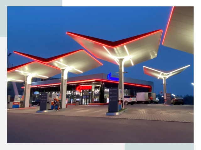 Навесы для АЗС в Казани
