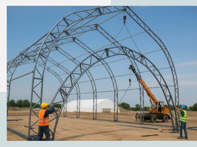 Монтаж ангаров в Казани от 637 руб. - Надежно и быстро